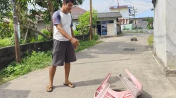 Besi Penutup Selokan Hilang di Tanjungpinang